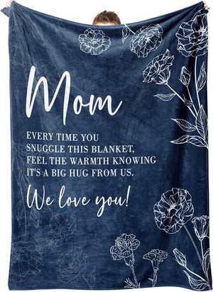 Mothers Day Birthday Gifts for Mom, Mom Birthday Gifts, to My Mother Blanket Gift from Daughter Son