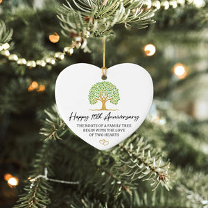 Anniversary Marriage Gifts for Couple Ornament Keepsake Sign Heart Plaque Happy Anniversary Ideas Gift for Couple Anniversary Wedding Gifts for Her Him Husband Wife