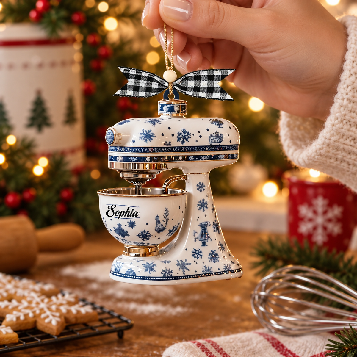 Personalized Stand Mixer Acrylic Ornament, Custom Name Baking Christmas Ornament 2026, Blue Snowflake Kitchen Gift 81830ee9-405f-43b9-94d7-5426e90c8098-k4.png