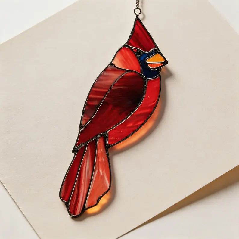Custom Red Cardinal Stained Glass Suncatcher, Handmade Bird Art Glass Ornament Window Hanging Decor, Christmas Gift, Memorial Home Accessory 81839f89-6b32-4e6b-ba42-9b8afc500b96-ghhhhhhhhhhhhh-7-.webp