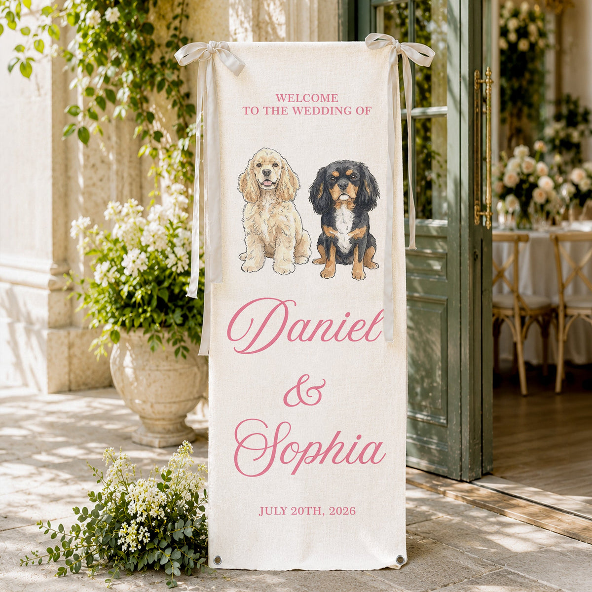 Custom Pet Watercolor Wedding Welcome Sign Wedding Decorations - Personalized Welcome Sign 81851f1c-5202-472f-b380-63100fb5efa0-5.jpg