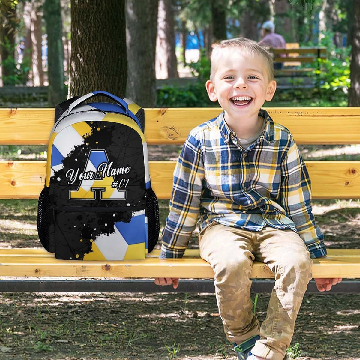 Custom VolleyballBackpack for Kids Personalized Initial School Bookbag with Name Customized Sports Schoolbag for Kindergarten Elementary Primary Senior Middle
