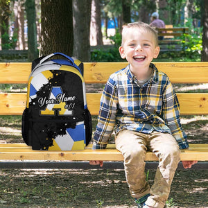 Custom VolleyballBackpack for Kids Personalized Initial School Bookbag with Name Customized Sports Schoolbag for Kindergarten Elementary Primary Senior Middle
