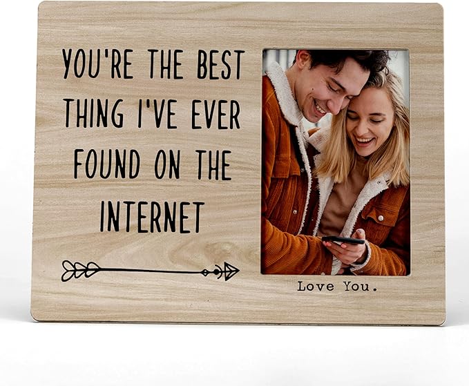You Are The Best Thing I ve Ever Found On The Internet Picture Photo Frame, Couples Picture Frame,Birthday Christmas Valentine Gifts For Couple Husband Wife Girlfriend Boyfriend