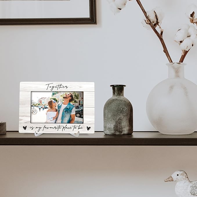 Couple Picture Frames, Engagement Wedding Gifts Photo Frame, Anniversary Couple Gifts for Boyfriend Girlfriend Newlywed, Romantic Mr And Mrs Love