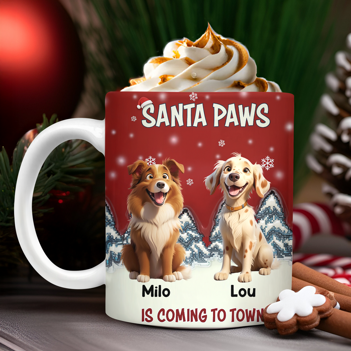 Custom Christmas Dog Mug - Personalized Christmas Birthday Gifts For Dog Lovers, Dog Dad And Mom, Dog Owners - Santa Paws 81923306-5a04-4e6a-9681-c099a6171809-mk9.png