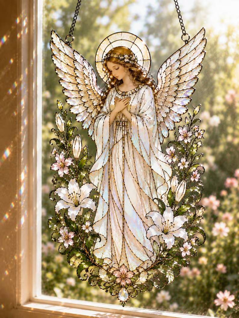 Angel window hanging, white winged prayer suncatcher with lilies, stained glass style floral decor 8198d5dd-689d-478c-8fba-d78cf5634b41-hjjhjk-1-.jpg