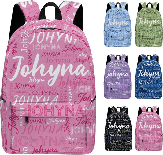 Custom Backpack with Name, Personalized Name School Bag for Boys Girls Men Women, Customized Casual Laptop Backpacks Custom Name and Color