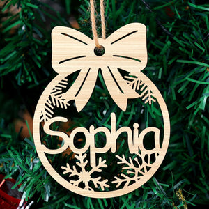 Personalized Christmas Ornaments with Name,Wooden Christmas Tree Ornaments 2025 with Custom Family Name for Kids Adults,Xmas Ornaments for Christmas Tree Gifts (01-6 Styles of Christmas Ornament)