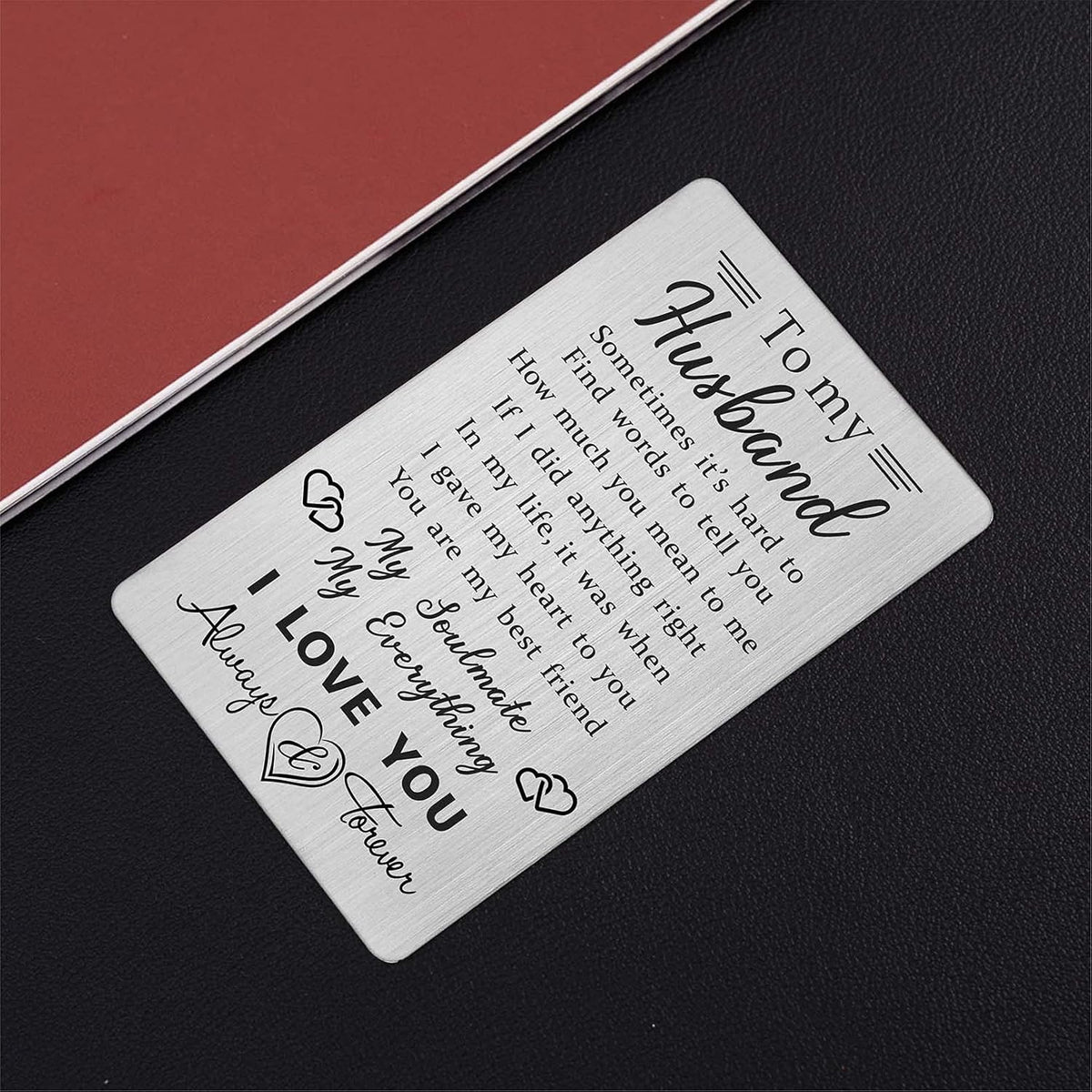 Husband Wallet Card Father s Day Gifts from Wife, I Love You Gifts for Him Husband Birthday Card, Unique Wedding Anniversary Presents for Men, Valentines Day