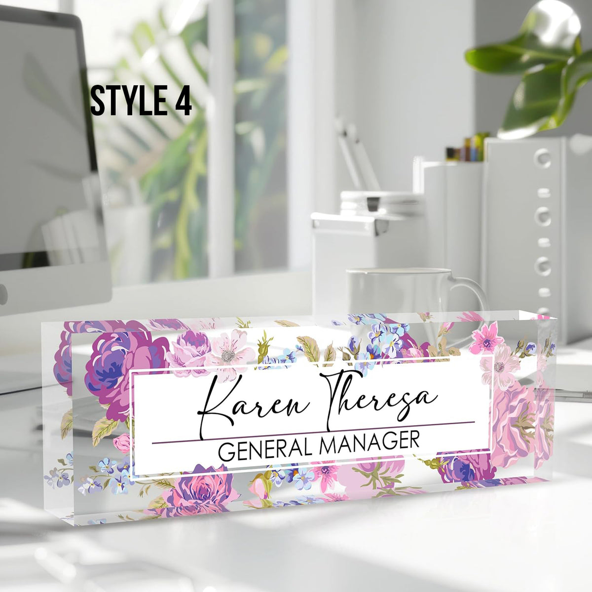 Custom Office Name Plate, Personalized Gifts for Women & Men, Appreciation Gifts for Employees, Boss, Teacher - Office Desk Accessory