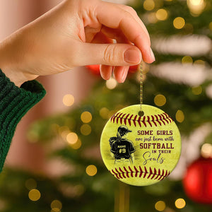 Softball Ornament 2025 Girls Softball Christmas Ornament for Tree Gifts for Softball Players, Teen Girls, Coaches Sports Xmas Decoration Keepsake
