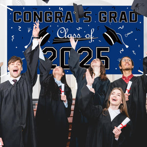 Graduation Decorations 2025 - Graduation Backdrop - Graduation Party Decorations - Congrats Grad Banner - Graduation Decorations Class of 2025,Graduation Party Favors Supplies Yard Sign