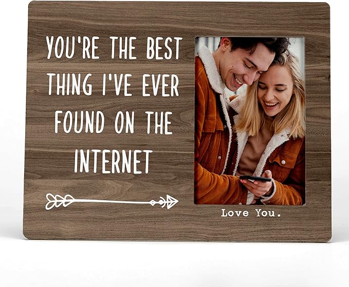 You Are The Best Thing I ve Ever Found On The Internet Picture Photo Frame, Couples Picture Frame,Birthday Christmas Valentine Gifts For Couple Husband Wife Girlfriend Boyfriend