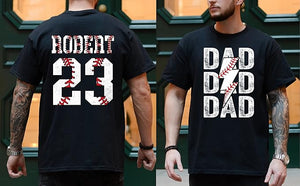 Personalized Baseball Dad Shirt - Custom Name and Number Baseball Daddy 2 Sided T-Shirt 81Dho42fUfL._AC_SX679.jpg?v=1714981597