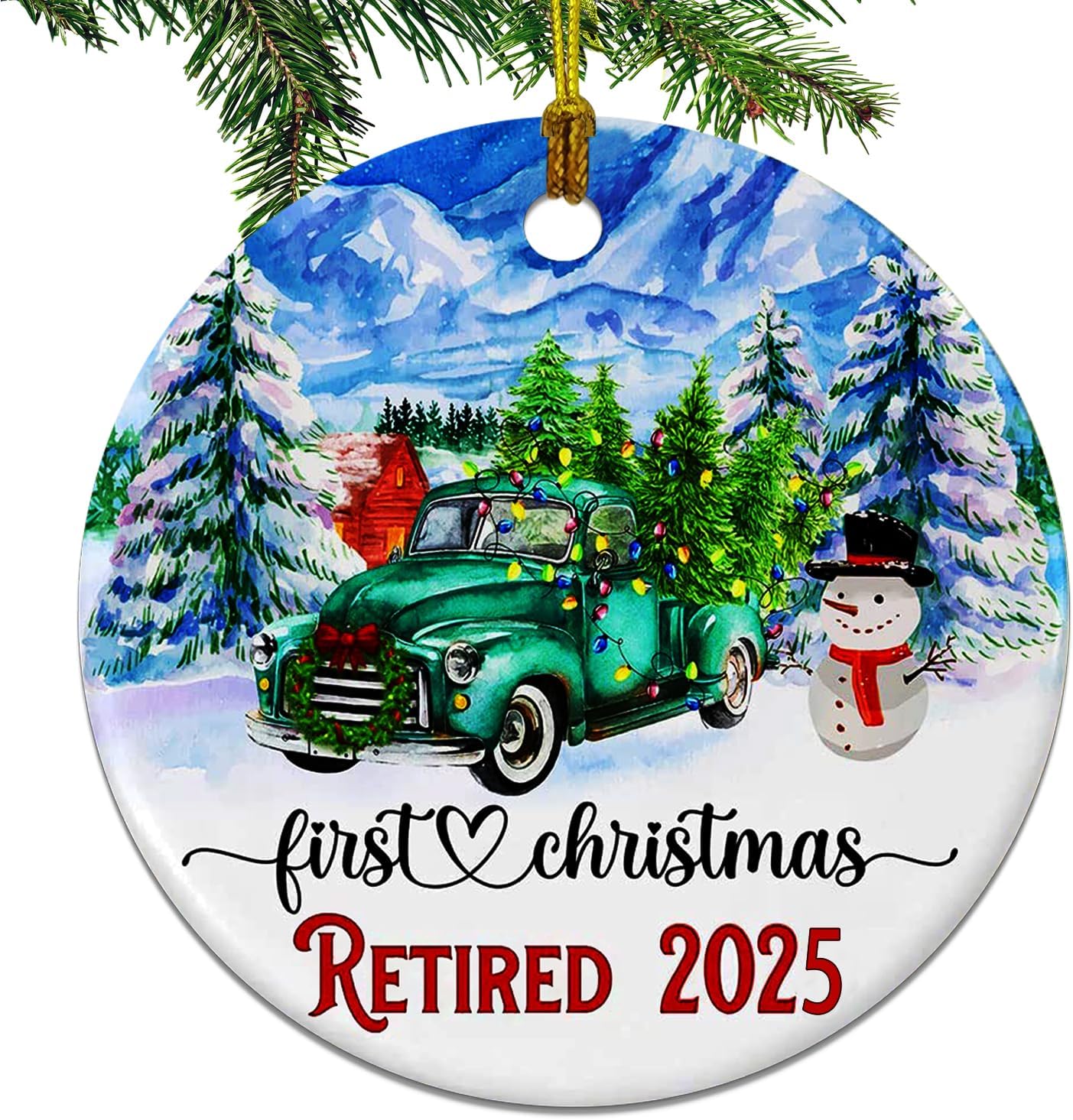 Retirement Ornament 2025, Best Retirement Gift for Woman Or Men - Retired Gifts for Women Mom Nurses Teacher, Retirements Decorations - First Christmas Retired Ornament 2025