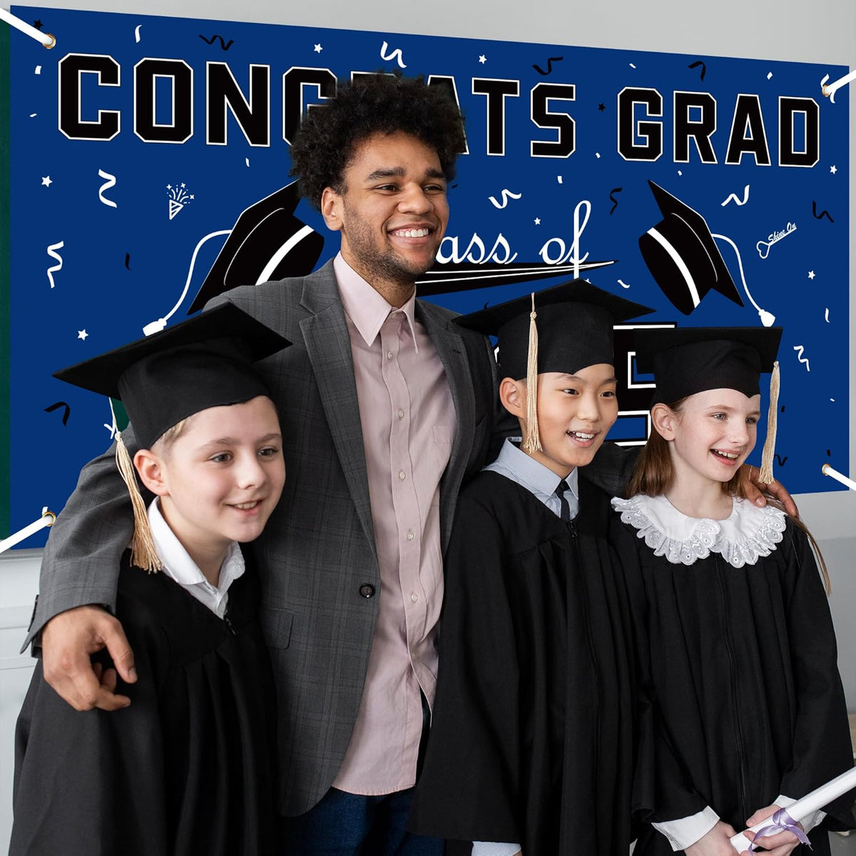 Graduation Decorations 2025 - Graduation Backdrop - Graduation Party Decorations - Congrats Grad Banner - Graduation Decorations Class of 2025,Graduation Party Favors Supplies Yard Sign