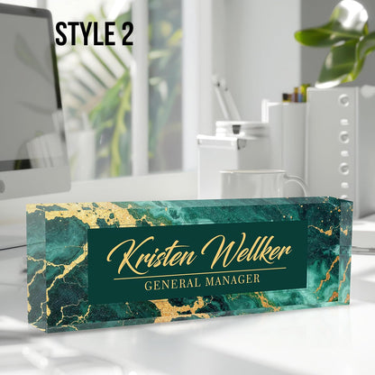 Custom Office Name Plate, Personalized Gifts for Women & Men, Appreciation Gifts for Employees, Boss, Teacher - Office Desk Accessory