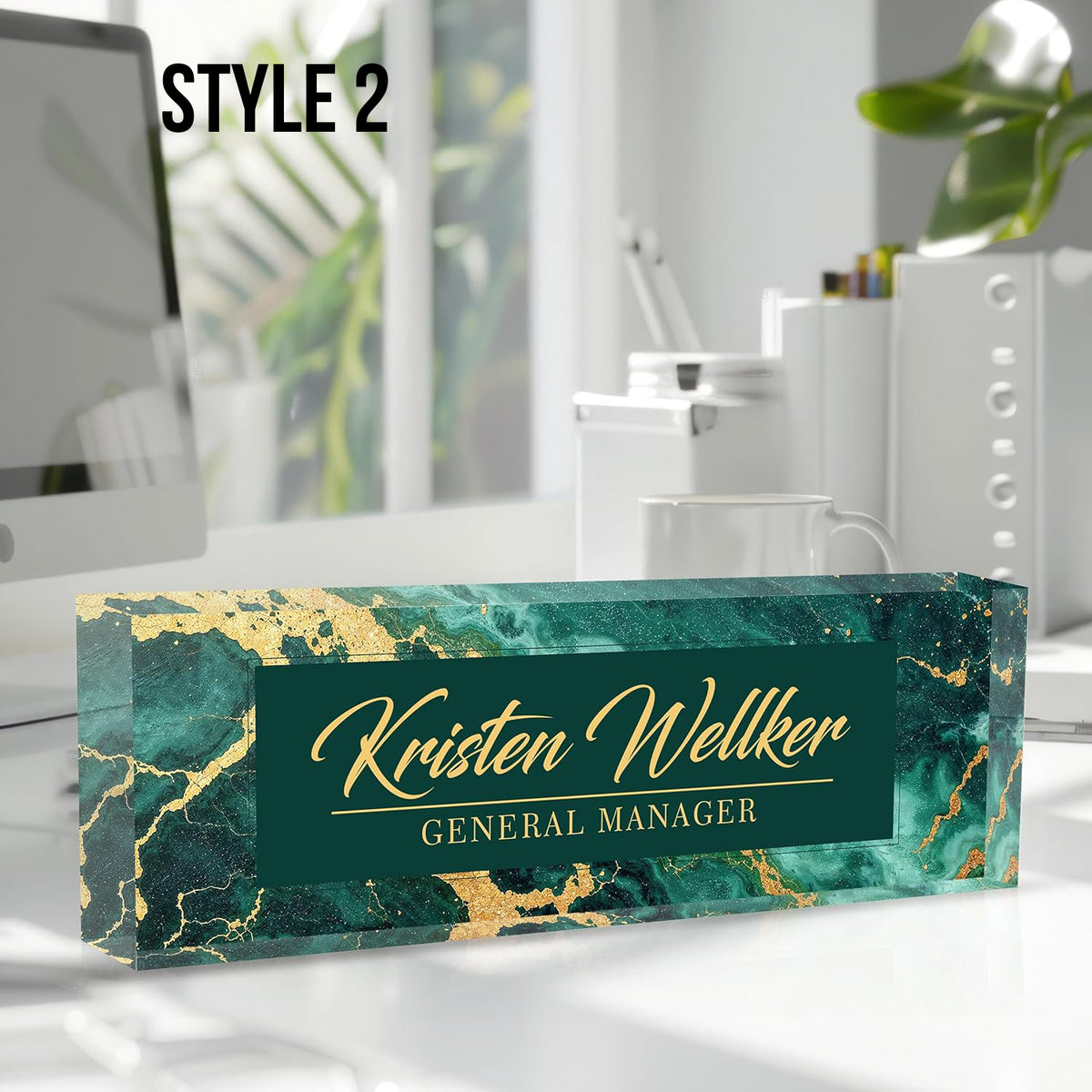 Custom Office Name Plate, Personalized Gifts for Women & Men, Appreciation Gifts for Employees, Boss, Teacher - Office Desk Accessory