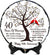 Ruby Couple Slate Plate - 40th Wedding Gifts for Parents Couple - 40th Anniversary Unique Gift Ideas - 40th Wedding Slate Plate