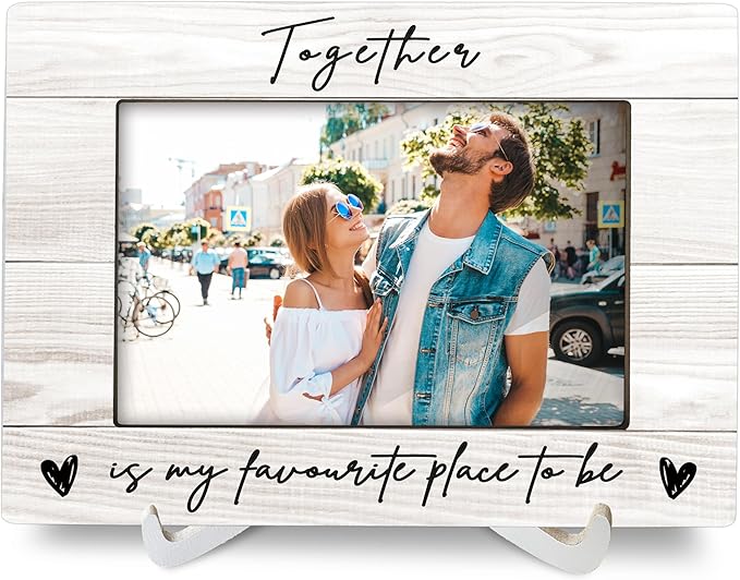 Couple Picture Frames, Engagement Wedding Gifts Photo Frame, Anniversary Couple Gifts for Boyfriend Girlfriend Newlywed, Romantic Mr And Mrs Love