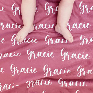 Personalized Baby Blanket with Name Custom Blanket with Letter Words Soft Plush Flannel Throw Blanket for Baby Kids Adults Friends Families
