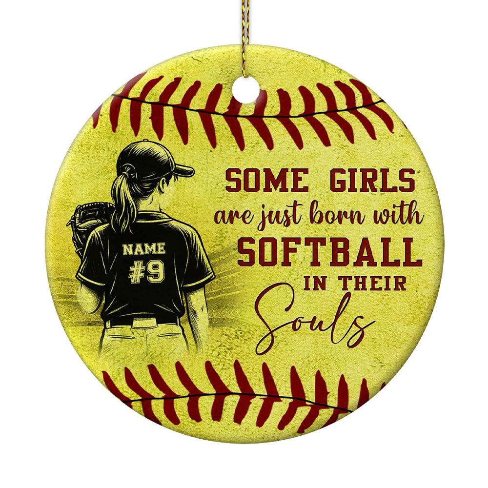 Softball Ornament 2025 Girls Softball Christmas Ornament for Tree Gifts for Softball Players, Teen Girls, Coaches Sports Xmas Decoration Keepsake