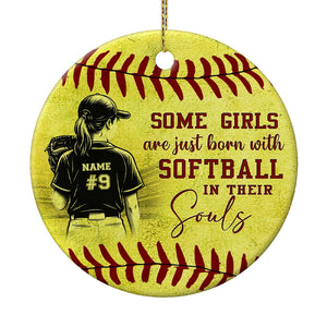 Softball Ornament 2025 Girls Softball Christmas Ornament for Tree Gifts for Softball Players, Teen Girls, Coaches Sports Xmas Decoration Keepsake