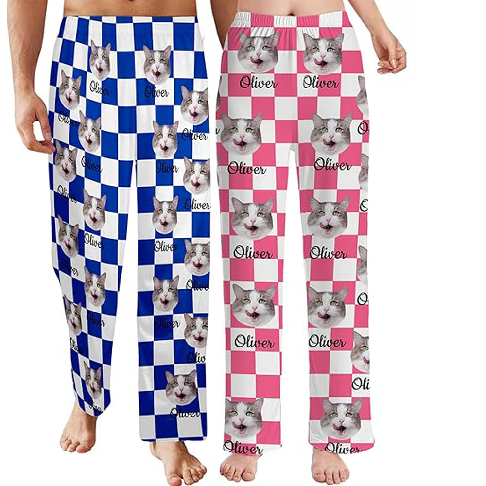 Custom Pajama Pants for Women Men, Personalized Photo PJ Pant Customized Couples Picture Pj Bottom Gift for Her Him