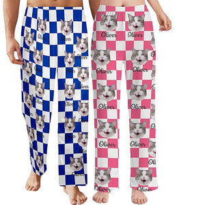 Custom Pajama Pants for Women Men, Personalized Photo PJ Pant Customized Couples Picture Pj Bottom Gift for Her Him