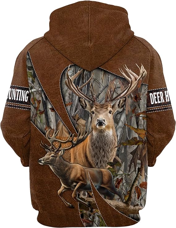 Personalized Brown Deer Hunting & Pattern Forest FULL 3D Classic T-Shirts, Sweatshirt, Hoodie, Gift For Hunter, Love Deer, Deer Hunting Hoodie, Deer Hunting Hoodies For Men,