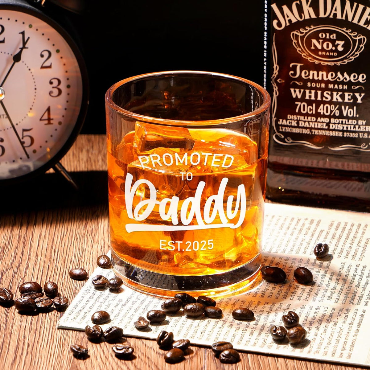 New Dad Gifts for Men, Promoted to Daddy Est 2024 Whiskey Glass, Gifts for New Dad New Daddy Dad to be First Time Dad Expecting Dad, New Dad Gifts for Fathers Day