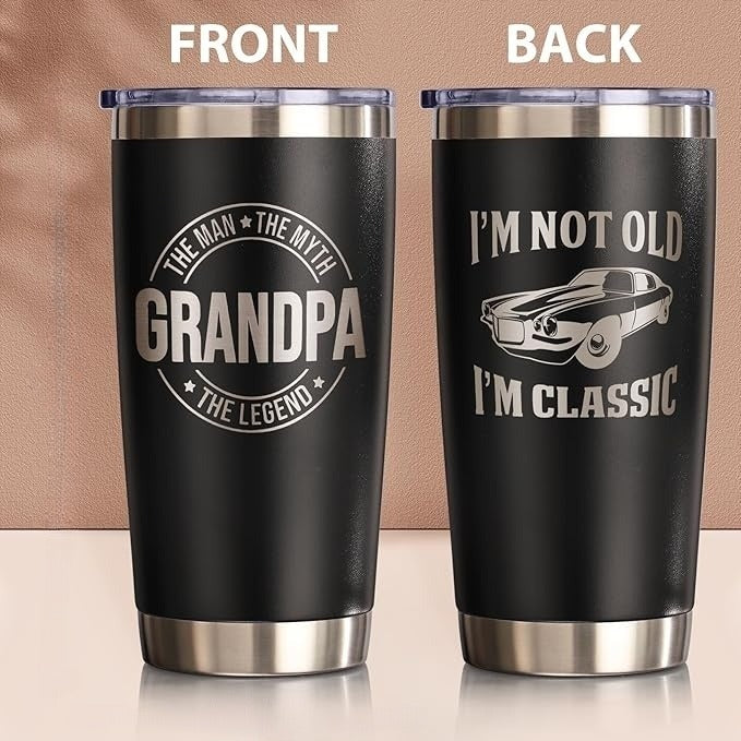 Gifts for Grandpa, Fathers Day Grandpa Gifts for Grandfather Men from Granddaughter, Grandson, Grandkids, 20 OZ Tumblers