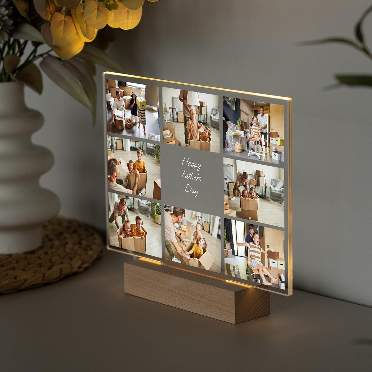 Acrylic Gifts for a Dad Customized - Personalized Fathers Day/Unique Birthday Gift Dad from Kids - Photo Fathers Day Present From Daughter