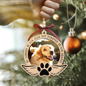 Dog Photo Frame Memorial Christmas Ornaments 2025 - Forever in Our Hearts, Remembrance, in Memory Gifts Loss of Dog, Cat - Pet Loss, Pet Sympathy Personalized Picture Ornaments for Christmas Tree