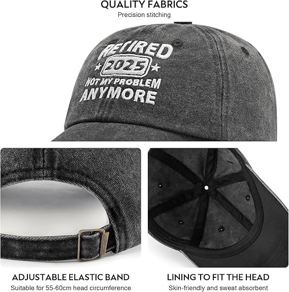 Retirement Gifts for Woman Men, Retirement Hats 2025, Cool Retired Gift - Adjustable Embroidery Baseball Cap 81IMMkBzS9L._AC_SX569.jpg
