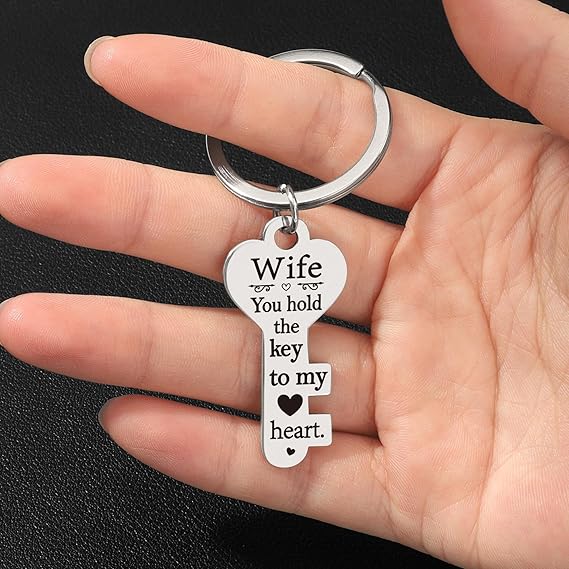 You Hold The Key To My Heart Custom Keychain unique wifey mothers day gift ideas for her; Give gift for wife mom grandma girlfriend from boyfriend husband