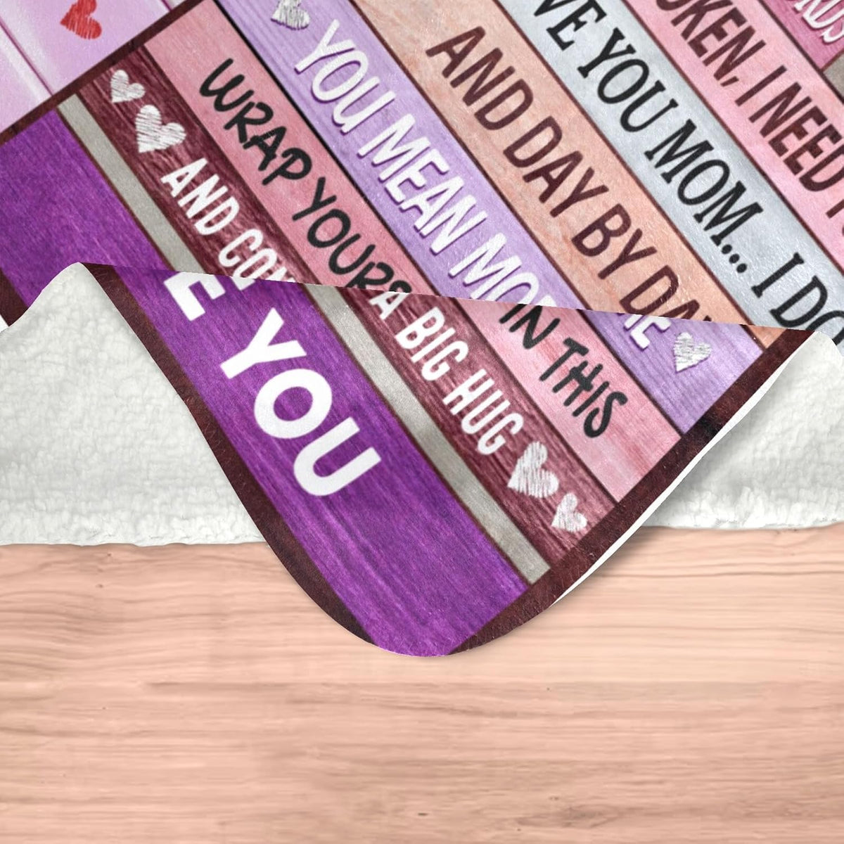 Mom Blankets Gifts for Mom from Daughter & Son, I Love You Mothers Step Letter Warm Soft Throw Blankets, Mother Blankets Gifts for Mothers Day Birthday