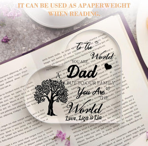 Dad Gifts for Father's Day - Gifts for Dad, Dad Gift from Daughter Son Wife, Acrylic Heart Plaque Cool Dad Birthday Gift Ideas on Birthday Father's Day