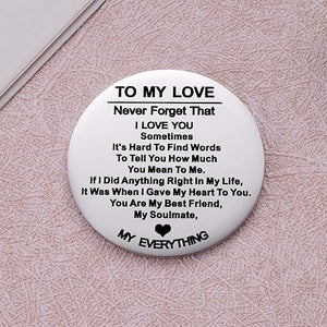 My Soulmate My Everything Pocket Hug Token Inspirational Reminder Gifts Mental Health Thinking of You Gift Self Love with PU Leather Keychain