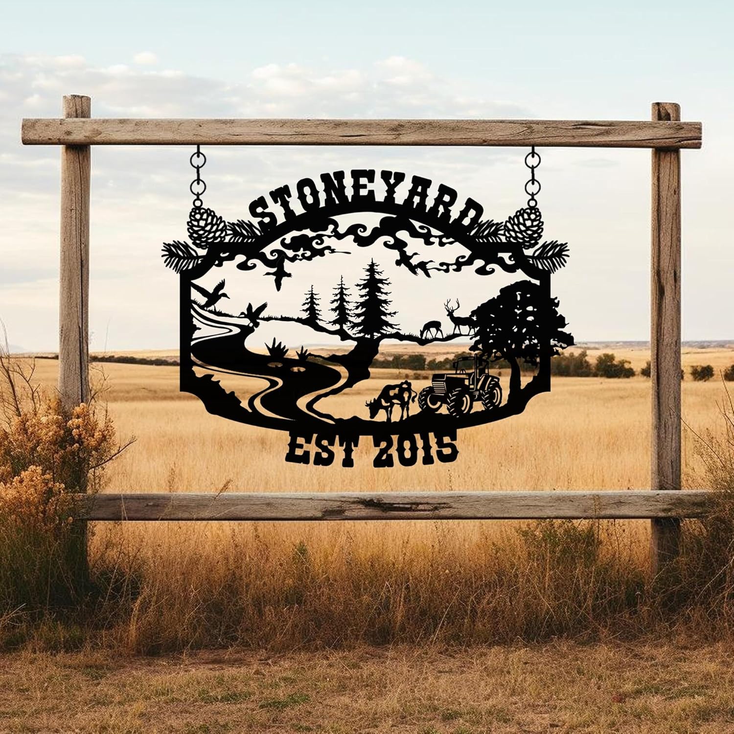 Custom Metal Signs | Personalized Farm House Metal Sign | Custom Metal Ranch Name Sign | Family Name Sign | Metal Wall Decor | Personalized Camping Gifts | Custom Signs Outdoor Metal | Wedding Gift