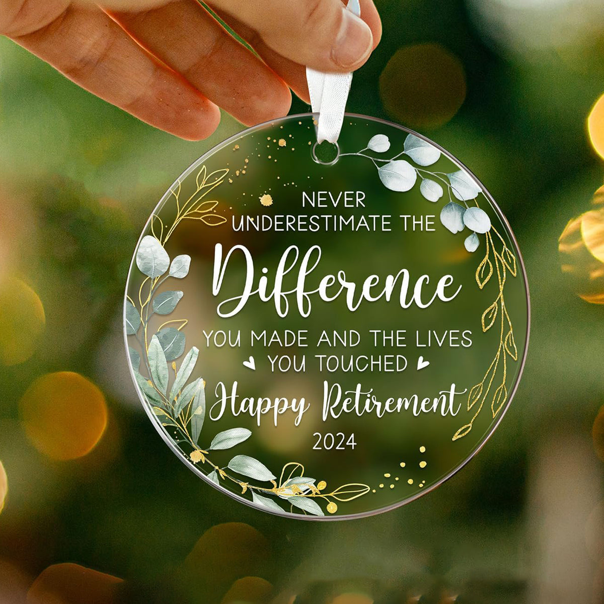 Retirement Gifts - Retirement Gifts for Women, Men 2025 - Retired Ornament 2025 - Custom YearRetired Gift for Coworker, Boss, Employee, Teacher, Nurse, Woman, Man - Acrylic Christmas Ornament Keepsake