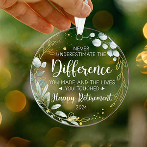 Retirement Gifts - Retirement Gifts for Women, Men 2025 - Retired Ornament 2025 - Custom YearRetired Gift for Coworker, Boss, Employee, Teacher, Nurse, Woman, Man - Acrylic Christmas Ornament Keepsake