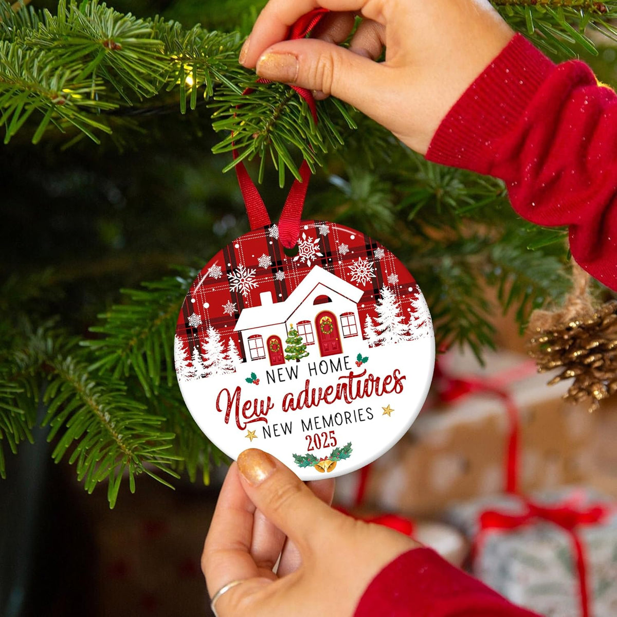 Ornament Newhome Ceramic 2025 Housewarming Gift for New Homeowners, Couples, or Family Unique Keepsake Decoration for First Home or New House Celebration