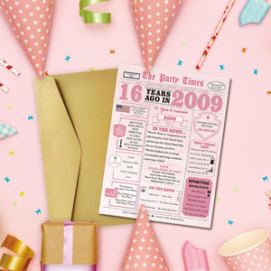 Happy 16th Birthday Card Jumbo 16th Birthday Decorations for Girls Sweet 16th Birthday Gifts for Daughter Niece Funny 16 Year Old Birthday Gift Ideas for Granddaughter