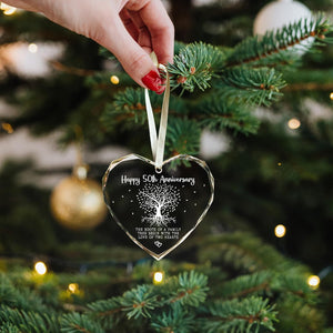 Gifts for 60th Anniversary - 60th Wedding Anniversary Ornament - 60 Wedding Anniversaries Ideas, Anniversay Married Gifts - 60 Married Gift for Grandparents, Parents, Couple - Glass Ornament