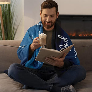 I Hope Every Time You Snuggle This Blanket - Perfect Fathers Day, Birthday or Any Day Gift from Daughter, Son or Kids