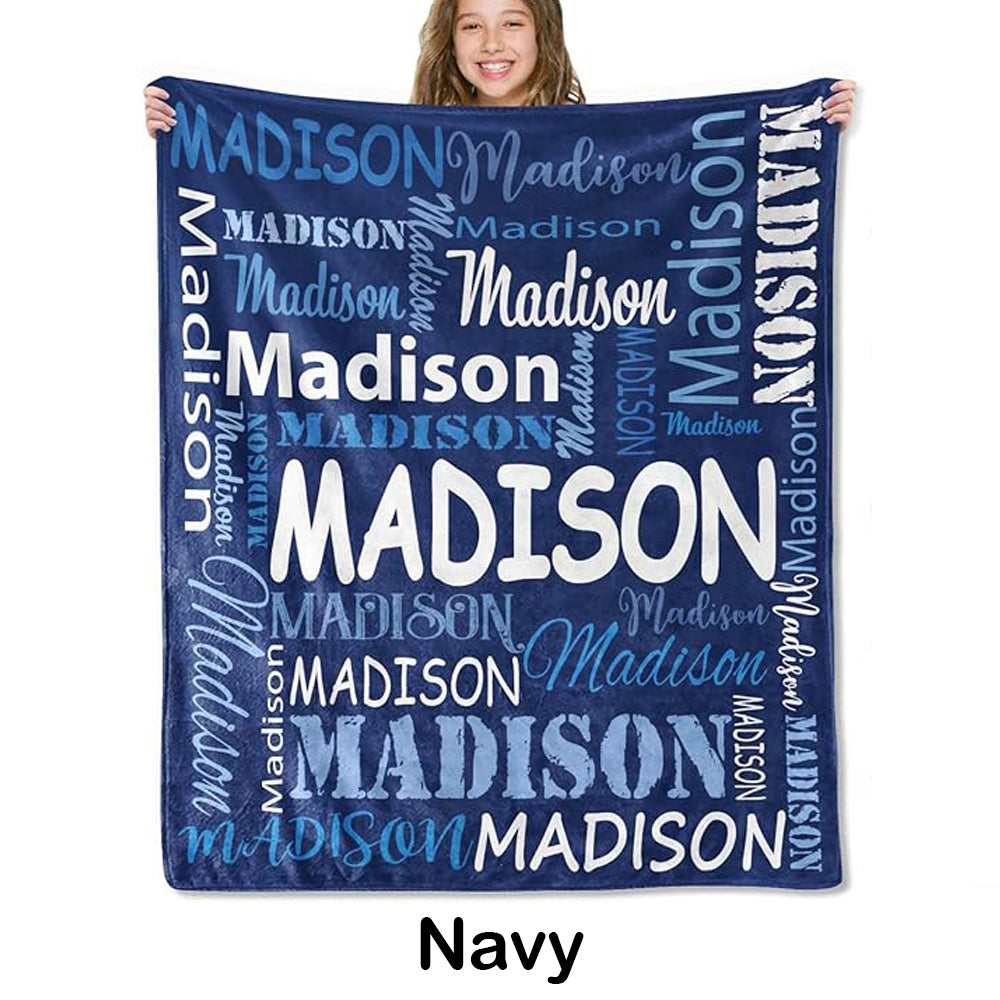 Personalized Blankets and Throws Custom Blanket with Name Customized Flannel Blanket for Kids Christmas Blanket Gifts for Teen Girls Boys