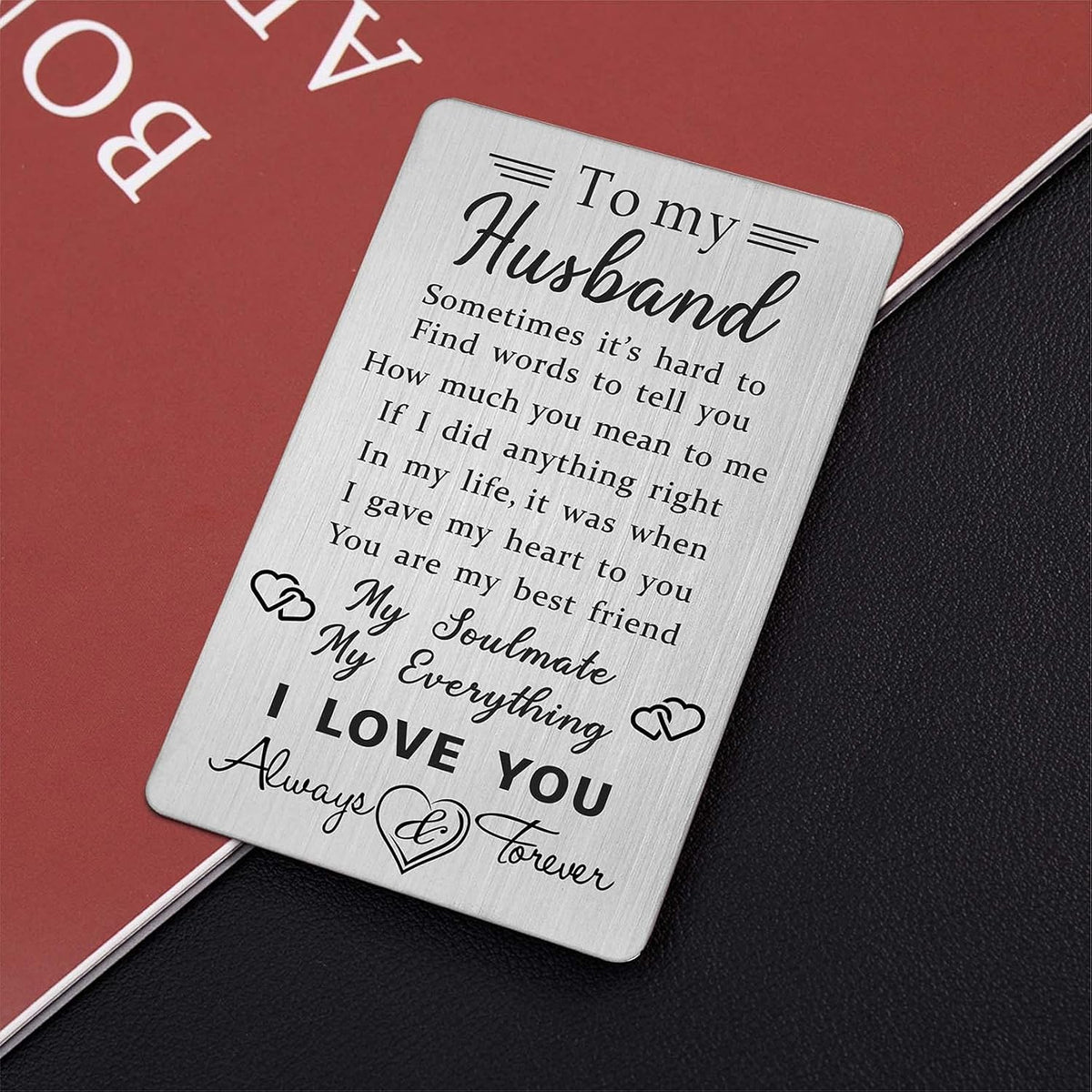 Husband Wallet Card Father s Day Gifts from Wife, I Love You Gifts for Him Husband Birthday Card, Unique Wedding Anniversary Presents for Men, Valentines Day