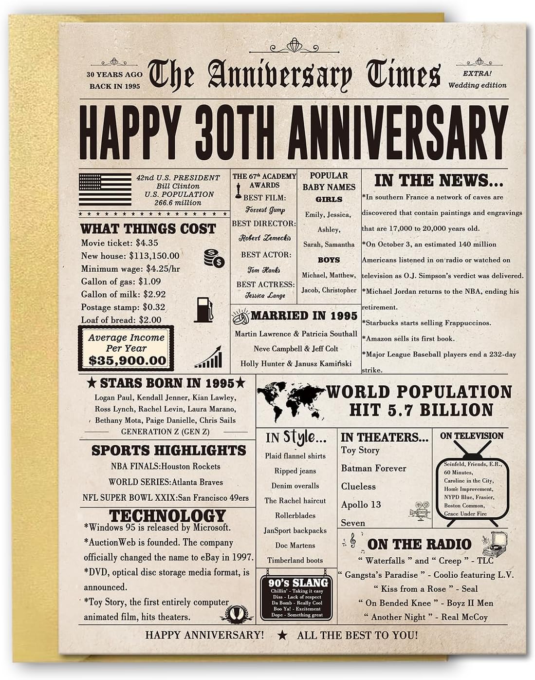 50th Anniversary Card for Women Men, Funny 50th Wedding Anniversary Decorations for Mom Dad, Romantic 50 Year Anniversary Card Custom Year Gift for Wife Husband, Golden Wedding Gift